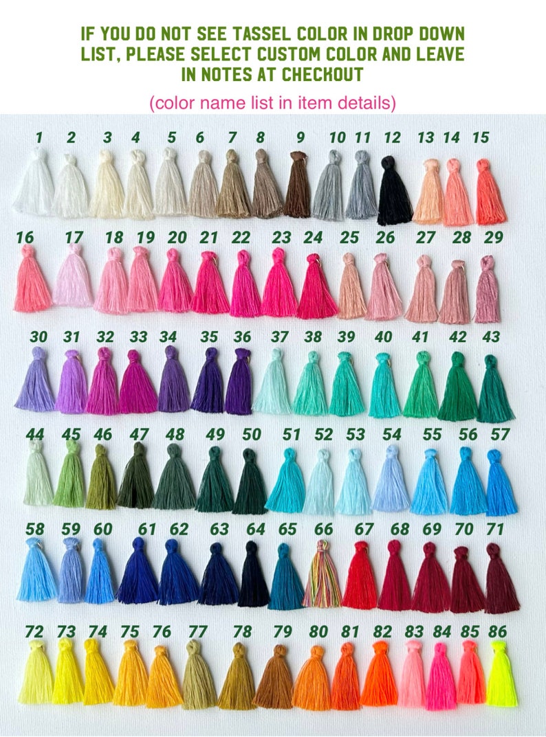 86 Tassel Colors/ Small Tassels/ 1.6 Hoops/ Gold Hoops/ Silver Hoops/Tassel Earring/ Colorful Earrings/ Hoop Earrings/ Handmade/ Gift image 7
