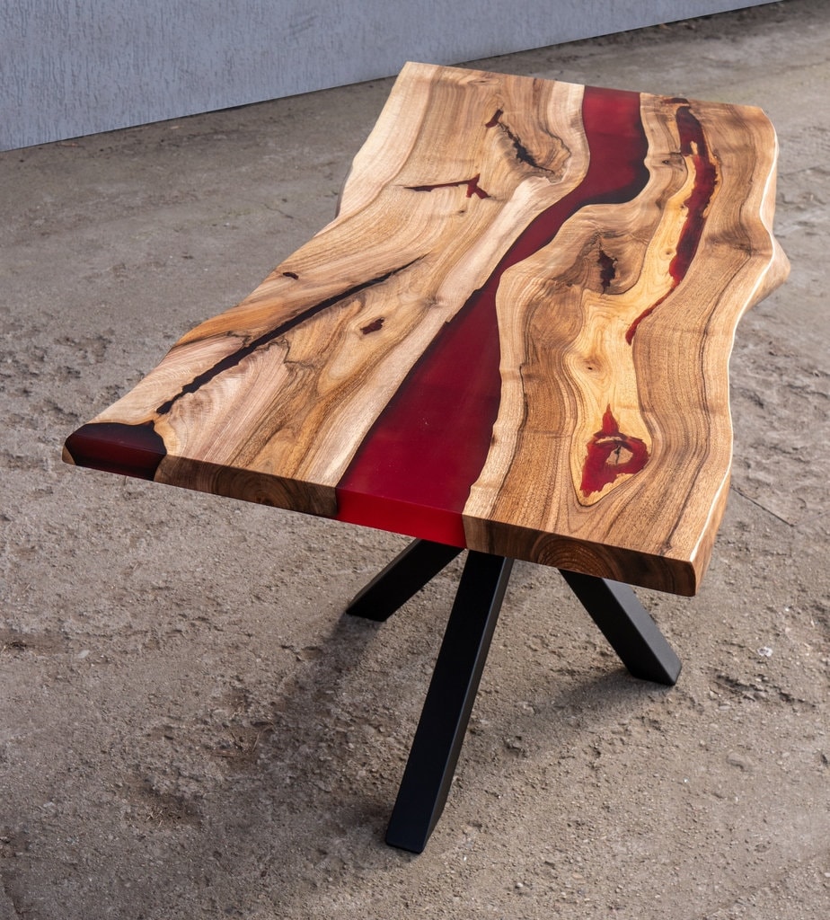 Red online epoxy table