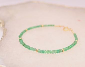 Tahiti gemstone bracelet - Emerald