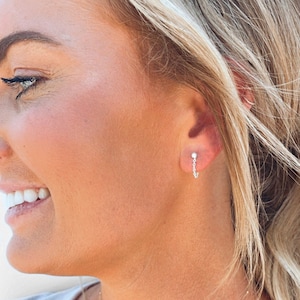 Chain Loop Earrings • Dangle Earrings in Gold or Silver • Ball Stud Earrings • Chain Cuff Earrings • Minimalist Drop Studs