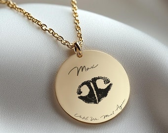 Dog Nose Print Necklace, Nose Imprint, Dog Paw, Silhouette, Custom Dog Nose Jewelry, Dog Memorial Necklace, Pet Memorial