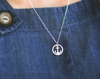 Anchor Necklace • Dainty Anchor Jewelry • Silver, Gold and Rose Gold Anchor Necklace