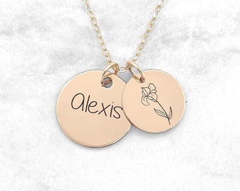 Birth Flower Necklace • September Birth Flower Necklace • Birth Month Flower Necklace • Flower Birth Month Necklace • Personalized Necklace