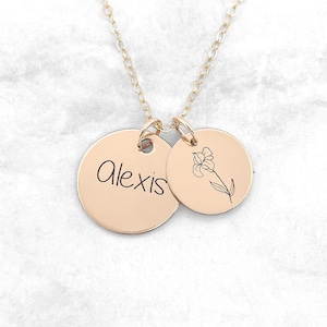 Birth Flower Necklace • September Birth Flower Necklace • Birth Month Flower Necklace • Flower Birth Month Necklace • Personalized Necklace
