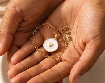 Gold Heart Necklace Dainty Minimalist, Engraved Heart Pendant, Small Gold Necklace, Everyday Jewelry, Anniversary Gift Valentines Gift