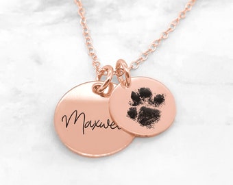 Personalized Paw Print Necklace • Your Actual Pet Paw Print Necklace • Paw Print Necklace • Dog Necklace • Dog Paw Necklace