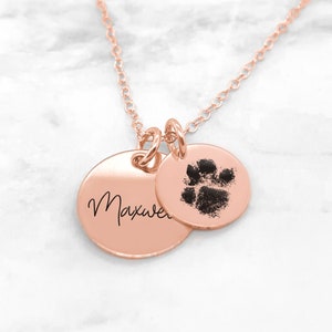 Personalized Paw Print Necklace • Your Actual Pet Paw Print Necklace • Paw Print Necklace • Dog Necklace • Dog Paw Necklace