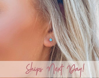 Birthstone Earrings • Gemstone Stud Earrings • Minimalist Earrings • Dainty Earrings • Birthstone Stud Earrings