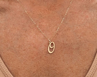 O Initial Necklace • Dainty Initial Necklace • Tiny Letter Necklace • Any Letter Necklace