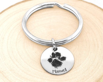 Dog Paw Print Keychain • Your Actual Pet Paw Print Keychain • Custom Pet Keychain • Dog Keychain • Dog Paw Keychain • Custom Key chain