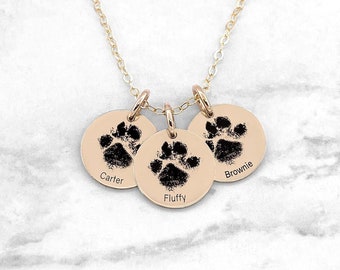 Custom Paw Print Necklace • Dog Paw Necklace • Your Actual Pet Paw Print Necklace • Paw Print Necklace • Custom Pet Necklace • Dog Necklace