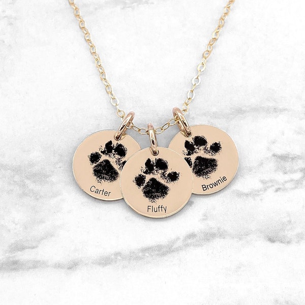 Custom Paw Print Necklace • Dog Paw Necklace • Your Actual Pet Paw Print Necklace • Paw Print Necklace • Custom Pet Necklace • Dog Necklace