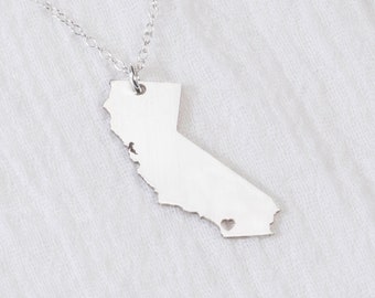 California Necklace • State Necklace • State Pride • Custom State Jewelry