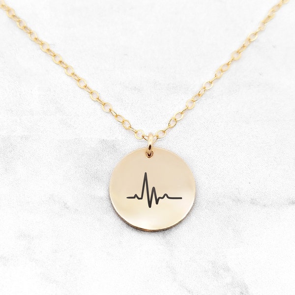 Personalized Heartbeat Necklace, Heartbeat Jewelry, Lifeline Necklace, Personalized Gift For Wife