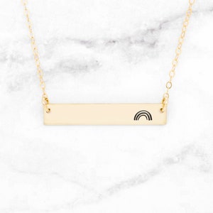 Dainty rainbow necklace clearance