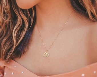 Gold Initial Halskette • Silber, Gold & Rose Gold ersten Schmuck