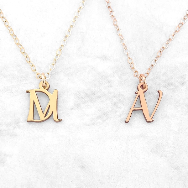 Two Initial Necklace • Two Letter Initial Necklace • Dainty Initial Necklace • Two Letter Necklace • Initial Necklace