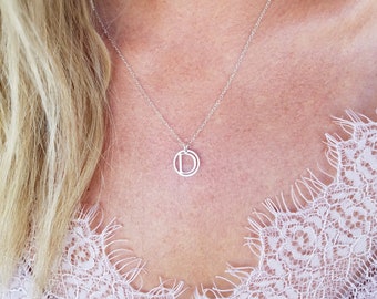 D Initial Necklace • Silver, Gold & Rose Gold Initial Necklace • Custom Initial Necklace • Personalized