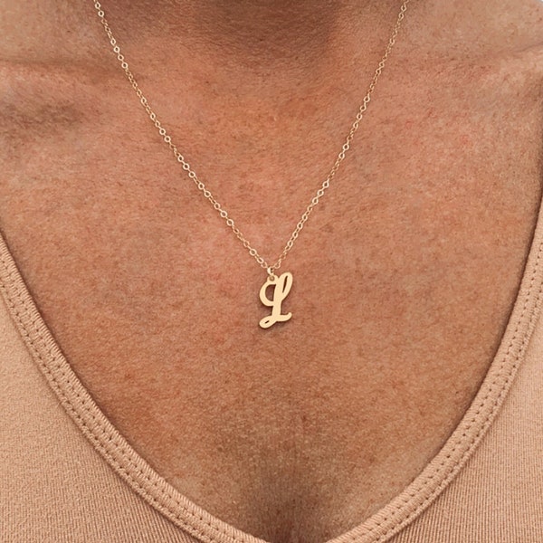 L Initial Necklace • Dainty Initial Necklace • Tiny Letter Necklace • Any Letter Necklace