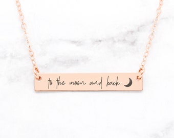 I Love You To The Moon And Back Necklace Etsy I Love You To The Moon And Back Necklace Etsy