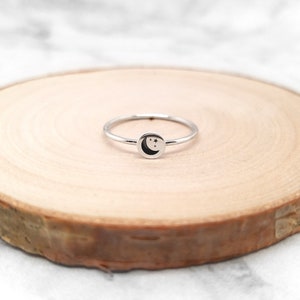 Moon and Star Ring • Dainty Moon Ring • Silver Moon and Star Ring • Dainty Sterling Silver Ring