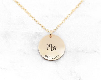 Anniversary Date Necklace • Mrs. Necklace Necklace • Date Necklace • Gift For Wife