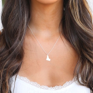 Idaho Necklace • Idaho State Charm Necklace • Idaho Shaped Necklace