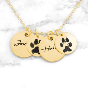 Custom Paw Print Necklace • Your Actual Pet Paw Print Necklace • Paw Print Necklace • Custom Pet Necklace • Dog Necklace • Animal Lover