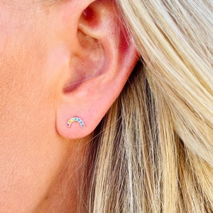 Rainbow Earrings • Dainty Earrings • Rainbow Baby Earrings • Dainty Rainbow Earrings • Stud Earrings • Minimalist Earrings