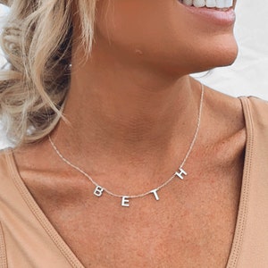 Personalized Letter Necklace • Dainty Name Necklace • Tiny Letter Necklace • Personalized Name Necklace
