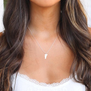 Vermont Necklace • Vermont State Charm Necklace • Vermont Shaped Necklace