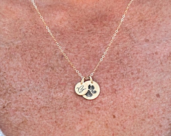 Actual Paw Print Necklace • Pet Paw Print Necklace • Custom Pet Necklace • Dog Paw Necklace • Cat Paw Necklace • Paw Print Necklace