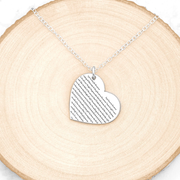 Song Lyrics Pendant Etsy