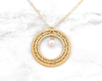 First Dance Lyric Necklace, Song Lyric Necklace, 10 Year Anniversary Gift, 10th Anniversary Gift For Her