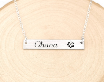 Collar Ohana, Collar de Hawái, Ohana significa Familia, Joyería Hawaiana de Ohana