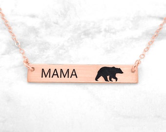 Mama Bear Necklace, Mama Bear Jewelry, Momma Bear Necklace, Mothers Necklace, New Mom Necklace