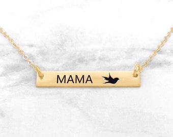 Mama Bird Necklace, Mom Bird Necklace, Gift For Mom, Mothers Necklace, New Mom Necklace,  Grandma Necklace,