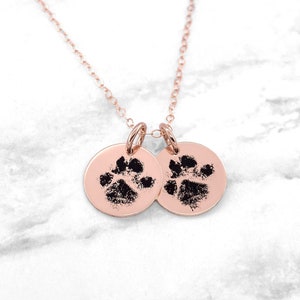 Dainty Paw Print Necklace • Custom Paw Print Necklace • Dog Paw Necklace • Your Actual Pet Paw Print Necklace • Paw Print Necklace
