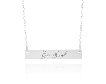 Be Kind Necklace, A Personalized Quote Necklace, Custom Quote Pendant