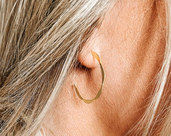 Hammered Hoop Earrings • Gold Hammered Hoops • Sterling Silver Hoops • Gold Hoops • Gold Hoop Earrings