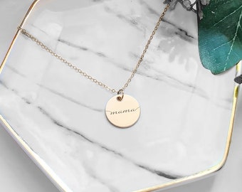 Mama Necklace • Necklace For Mom • Personalized Jewelry For Mother • Dainty Mommy Necklace