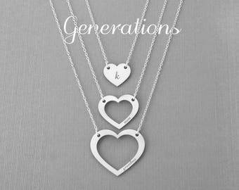 Generations Necklace | Three Generations | Granddaughter Gift | Nana Necklace | Grandma Necklace | Grandmother Necklace