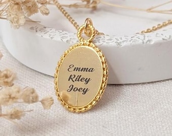 Personalized Mom Necklace, Custom Name Necklace, Grandma Gift, Engraved Family Necklace, Meaningful Keepsake Jewelry, Mother Gift, For Mom