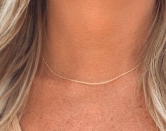 Dainty Whisper Chain • Gold Whisper Chain Necklace • Minimalist Jewelry • Dainty Necklace • Thin Gold Chain • Layering Necklace