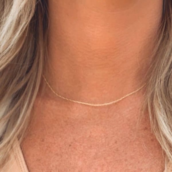 Dainty Whisper Chain • Gold Whisper Chain Necklace • Minimalist Jewelry • Dainty Necklace • Thin Gold Chain • Layering Necklace