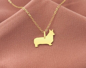 Corgi Necklace • Custom Dog Necklace • Dog Necklace • Dog Pendant