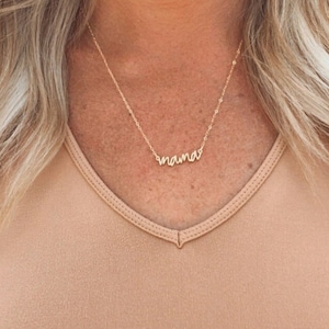 Dainty Mama Necklace Silver • New Mom Necklace • Mom Jewelry • Gift For Mom • Personalized in Silver, Gold and Rose Gold