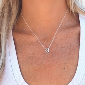 Dainty Initial Necklace • Tiny Initial Necklace • Personalized Initial Necklace • Letter Necklace • Initial Necklace