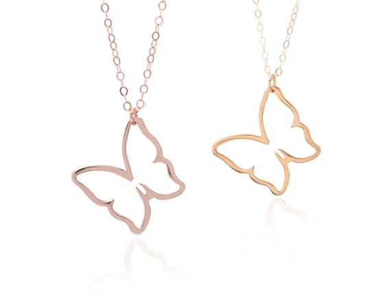 collier or papillon collier or papillon