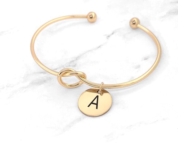 Knot bracelet 2024 with initial